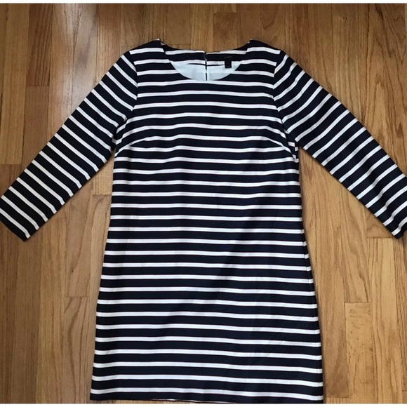 COPY - J. Crew Jules Silk Dress Striped  100% Silk 2 - Picture 2 of 6
